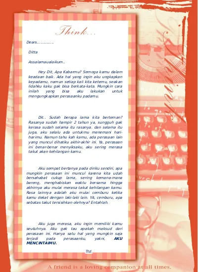 Detail Contoh Surat Romantis Nomer 26