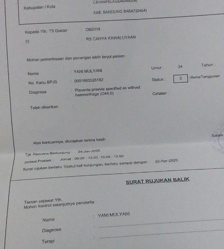 Detail Contoh Surat Rujukan Bidan Nomer 22