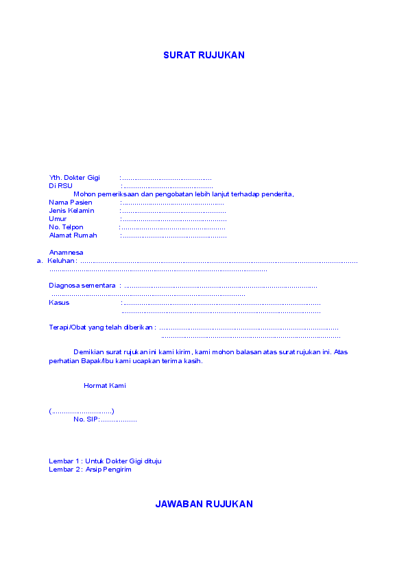 Detail Contoh Surat Rujukan Bidan Nomer 40