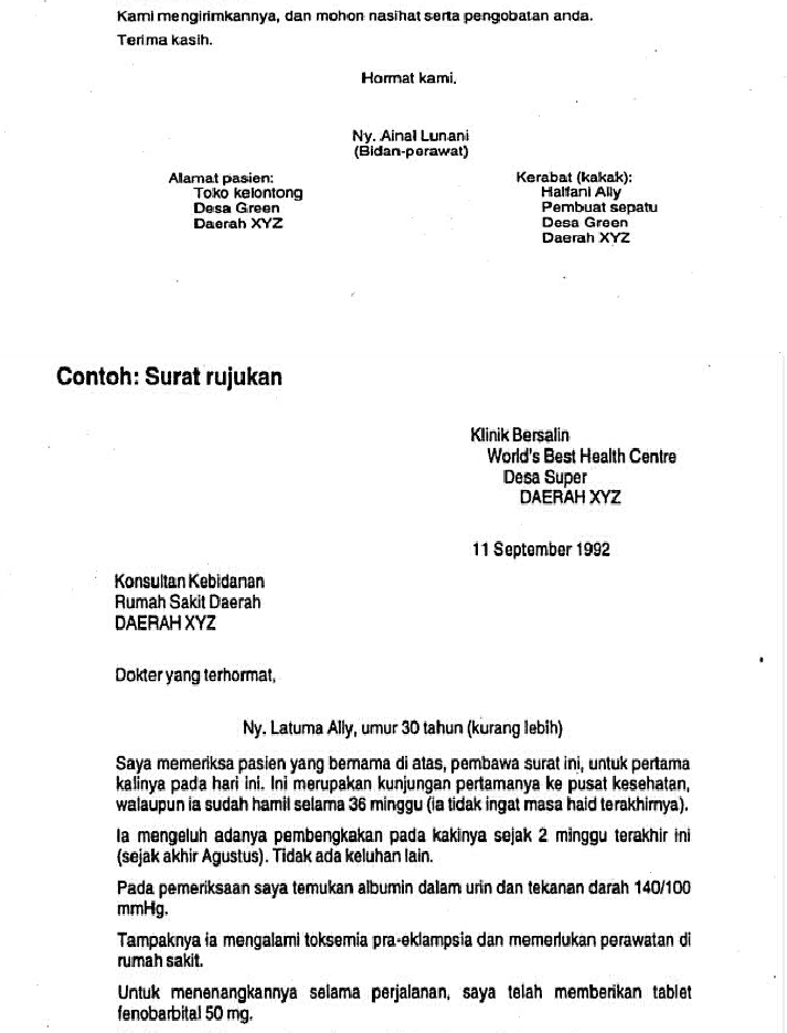 Detail Contoh Surat Rujukan Bidan Ke Rumah Sakit Nomer 49