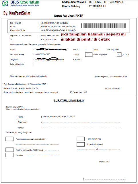 Detail Contoh Surat Rujukan Bpjs Nomer 2