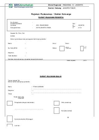 Detail Contoh Surat Rujukan Bpjs Nomer 23