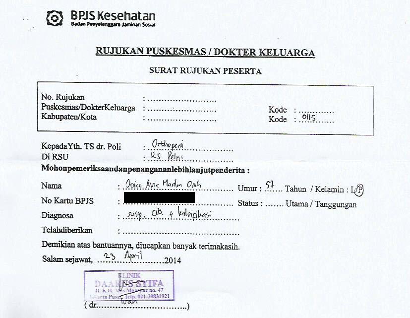 Detail Contoh Surat Rujukan Bpjs Nomer 29