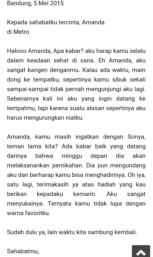 Detail Contoh Surat Sahabat Nomer 53