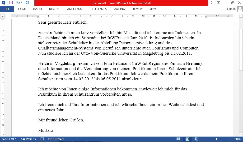 Contoh Surat Sahabat Pena Dalam Bahasa Jerman - KibrisPDR