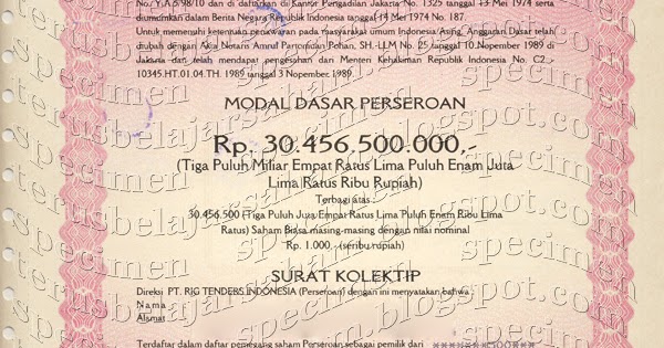 Detail Contoh Surat Saham Nomer 24