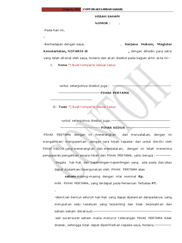 Detail Contoh Surat Saham Nomer 27