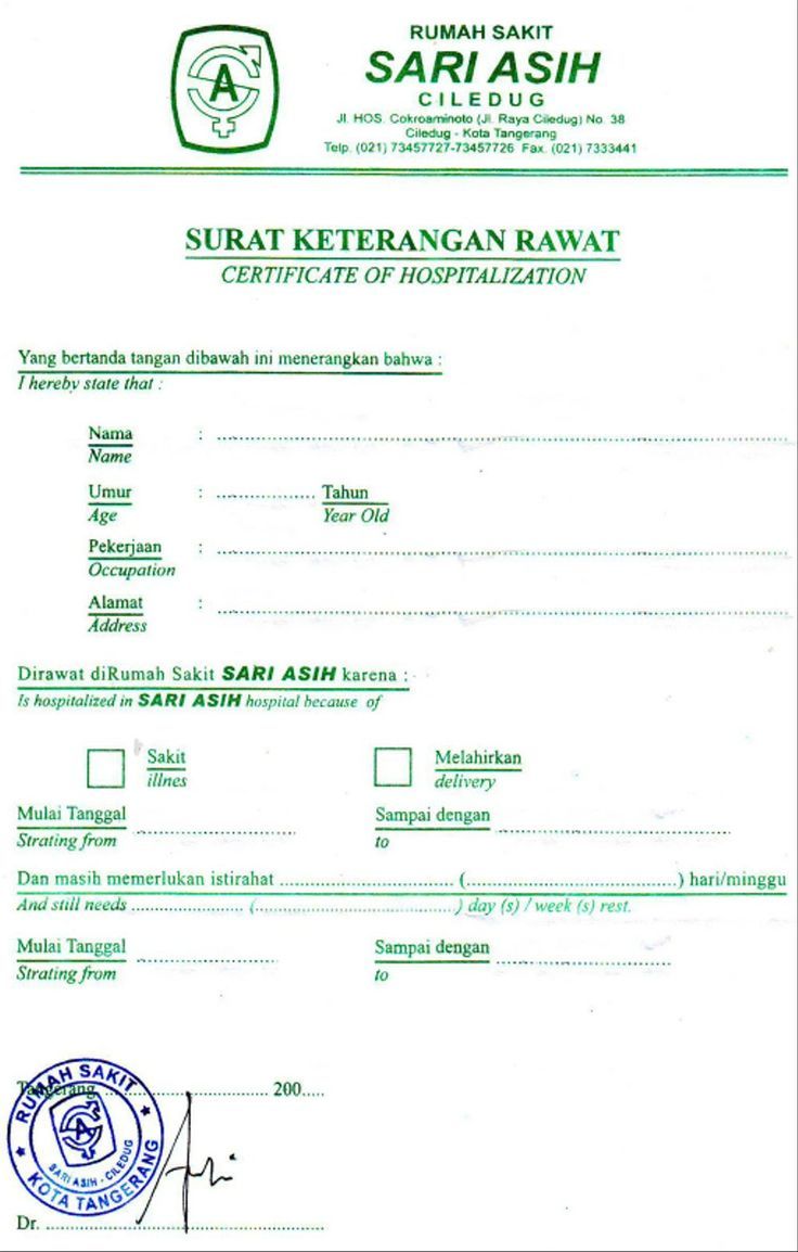 Detail Contoh Surat Sakit Klinik Nomer 11