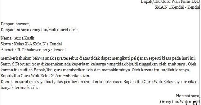 Detail Contoh Surat Sakit Sma Nomer 18