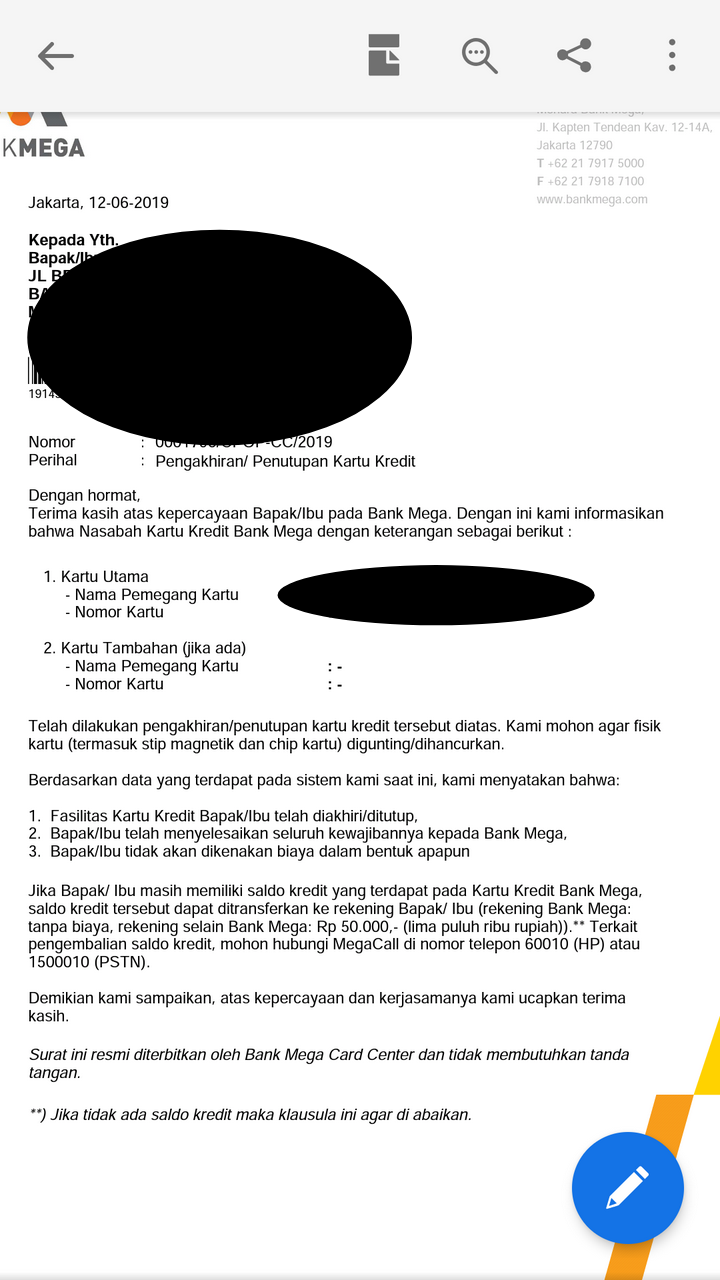 Detail Contoh Surat Sanggahan Kartu Kredit Nomer 27