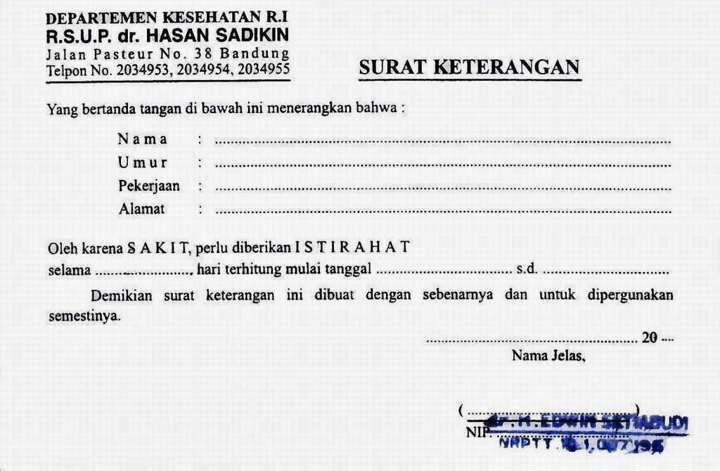 Detail Contoh Surat Sehat Dari Dokter Nomer 21