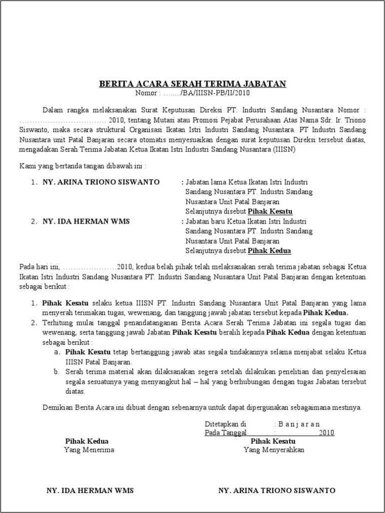 Detail Contoh Surat Serah Terima Pekerjaan Nomer 44