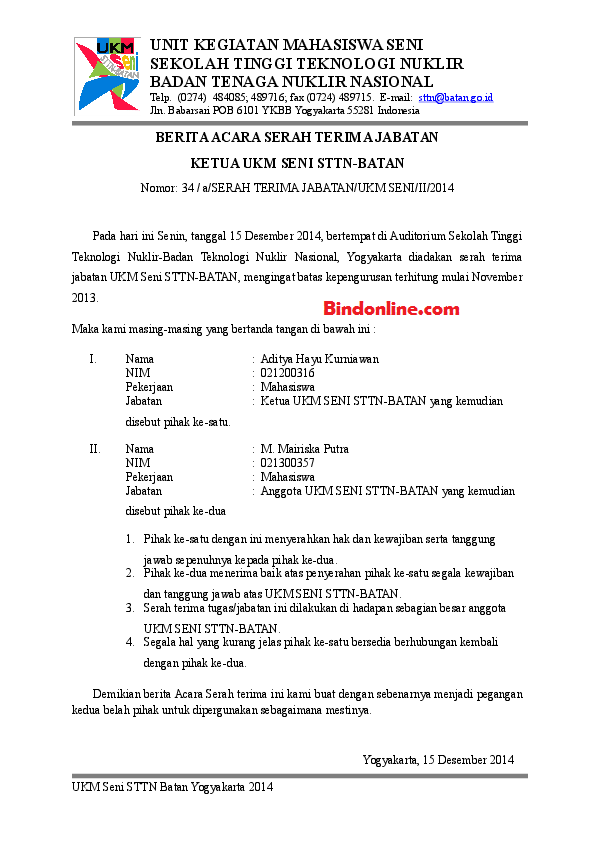 Detail Contoh Surat Serah Terima Pekerjaan Kantor Nomer 53