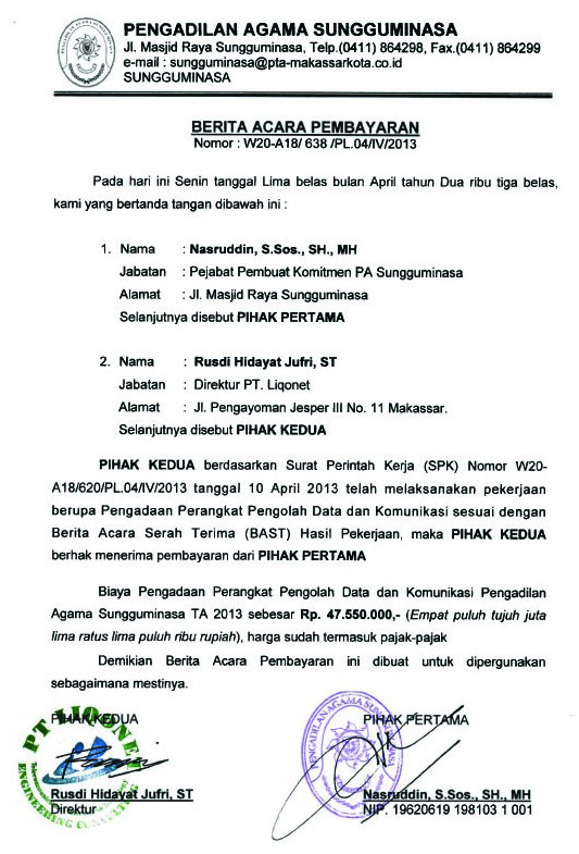 Detail Contoh Surat Serah Terima Pekerjaan Yang Sudah Selesai Nomer 21