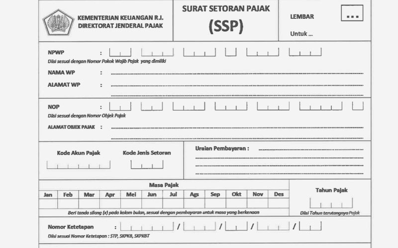 Detail Contoh Surat Setoran Pajak Nomer 24