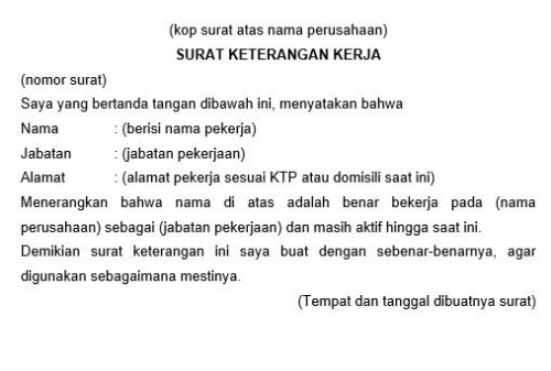 Detail Contoh Surat Sk Kerja Nomer 43