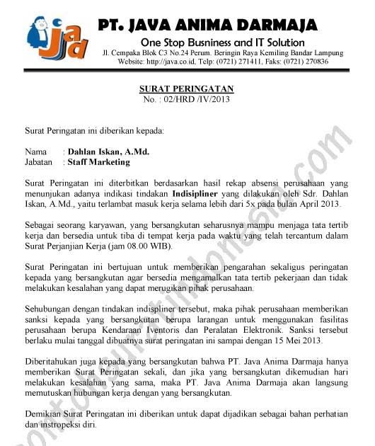 Detail Contoh Surat Skorsing Karyawan Nomer 10