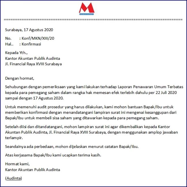 Detail Contoh Surat Somasi Penagihan Hutang Nomer 45