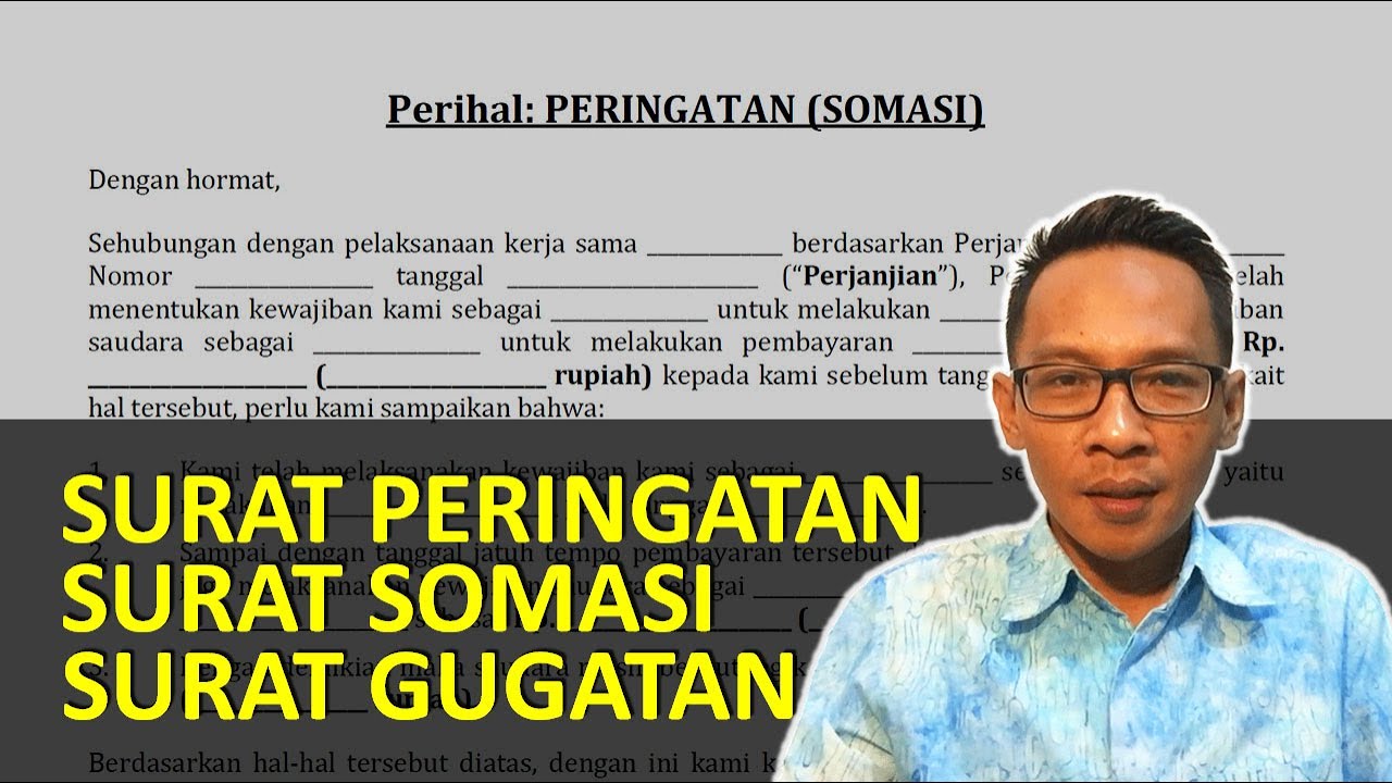 Detail Contoh Surat Somasi Wanprestasi Nomer 38