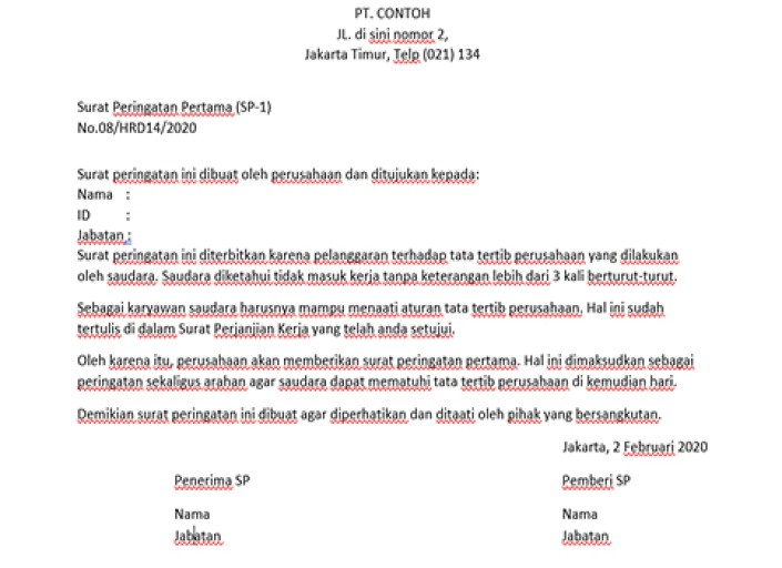 Detail Contoh Surat Sp3 Untuk Karyawan Nomer 28