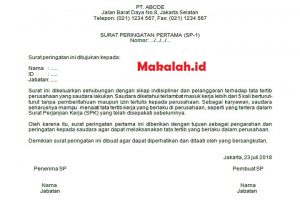 Detail Contoh Surat Sp3 Untuk Karyawan Nomer 47