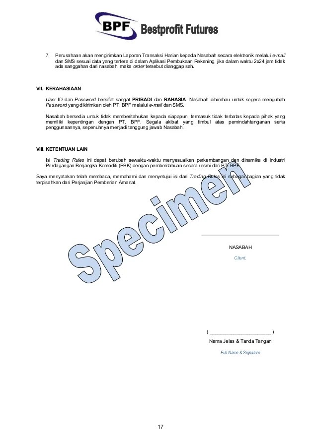 Detail Contoh Surat Specimen Bank Nomer 19