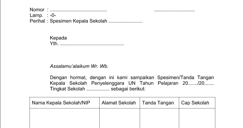 Detail Contoh Surat Spesimen Tanda Tangan Nomer 19