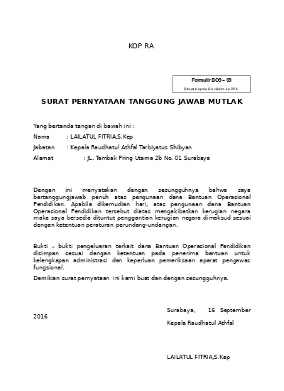 Detail Contoh Surat Spj Nomer 24