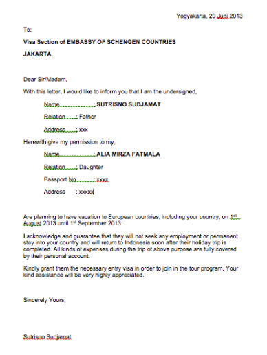 Detail Contoh Surat Sponsor Pengajuan Visa Nomer 17