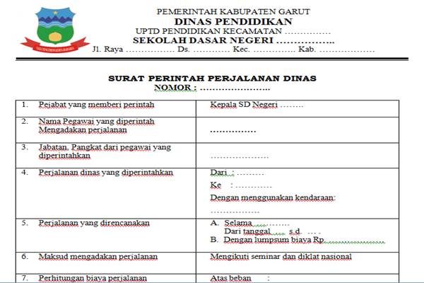 Detail Contoh Surat Sppd Sekolah Nomer 19