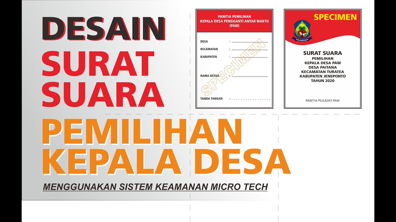 Detail Contoh Surat Suara Pilkades 2019 Nomer 25