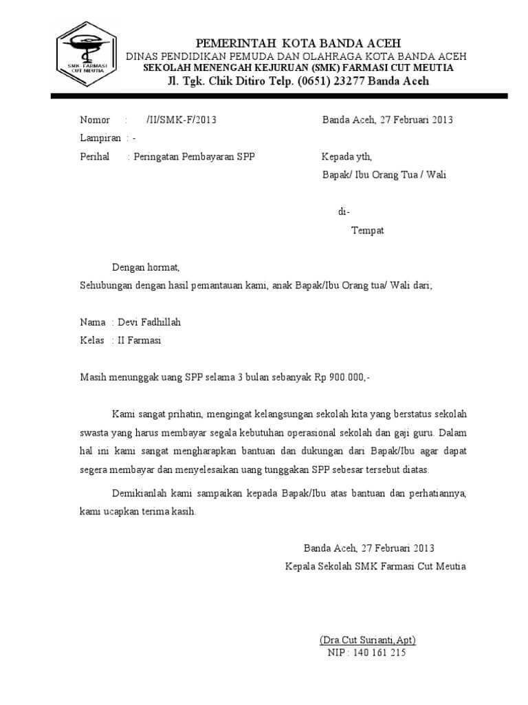 Detail Contoh Surat Tagihan Hutang Nomer 5