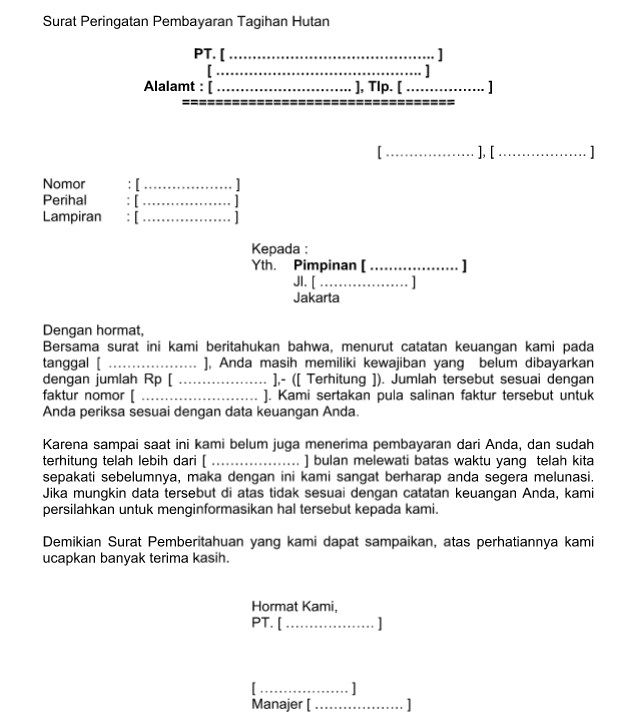 Detail Contoh Surat Tagihan Piutang Nomer 23