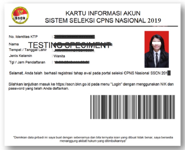 Detail Contoh Surat Tanda Registrasi Cpns Nomer 51