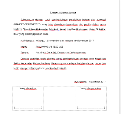 Detail Contoh Surat Tanda Terima Dokumen Nomer 33