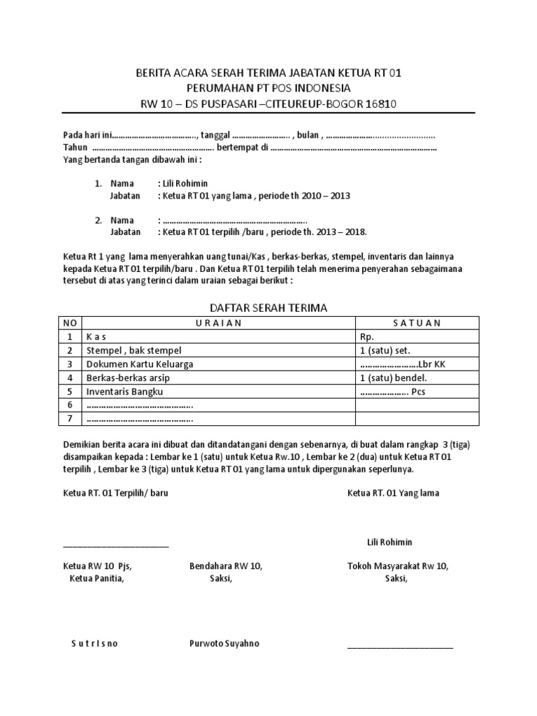 Detail Contoh Surat Tanda Terima Dokumen Nomer 36