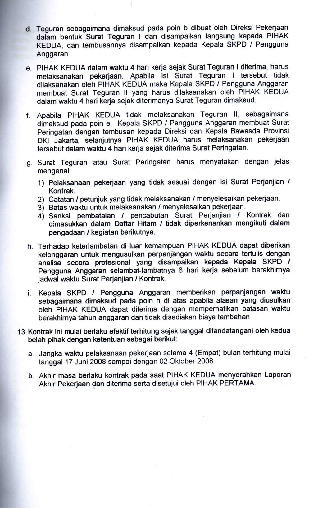 Contoh Surat Teguran Dari Ppk Kepada Kontraktor 