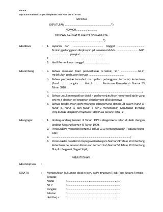 Detail Contoh Surat Teguran Disiplin Nomer 51