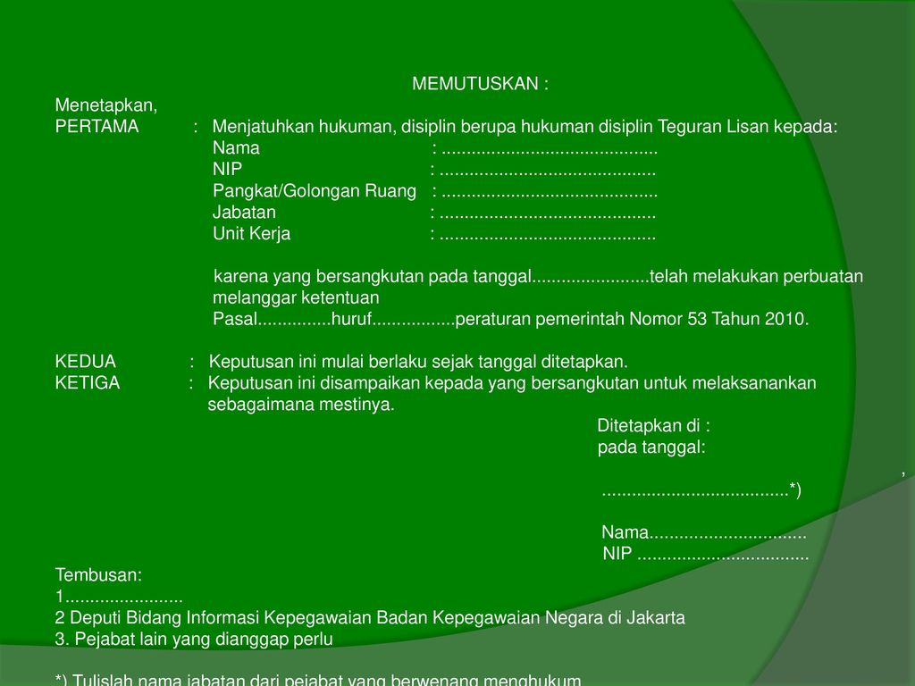 Detail Contoh Surat Teguran Disiplin Pns Nomer 31