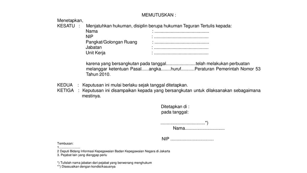 Detail Contoh Surat Teguran Tertulis Pns Nomer 24