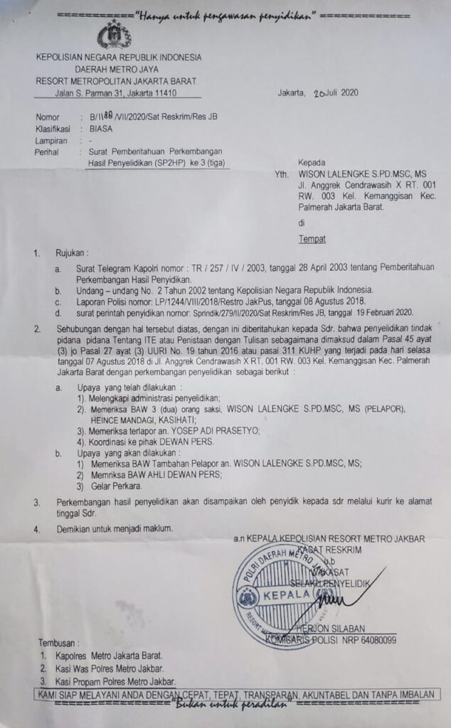 Detail Contoh Surat Tembusan Ke Polsek Nomer 47