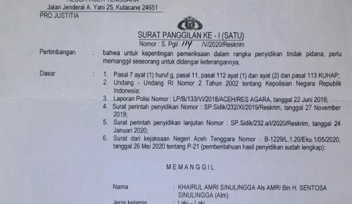 Detail Contoh Surat Tembusan Ke Polsek Nomer 58