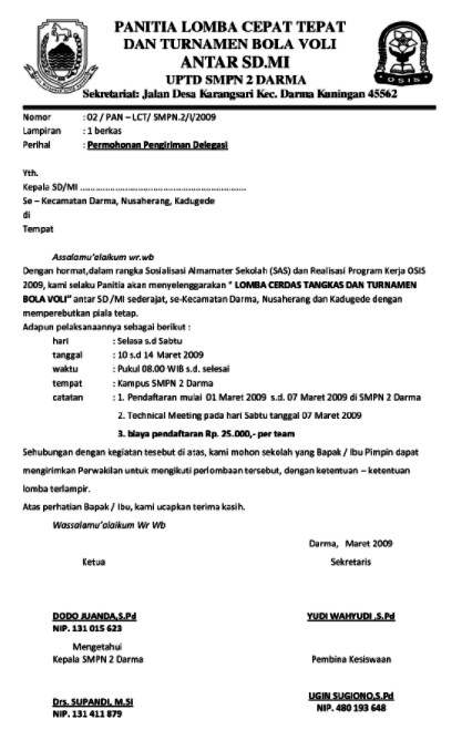 Detail Contoh Surat Tembusan Kegiatan Nomer 36