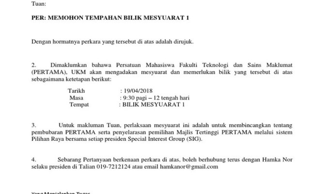 Detail Contoh Surat Tempahan Nomer 14