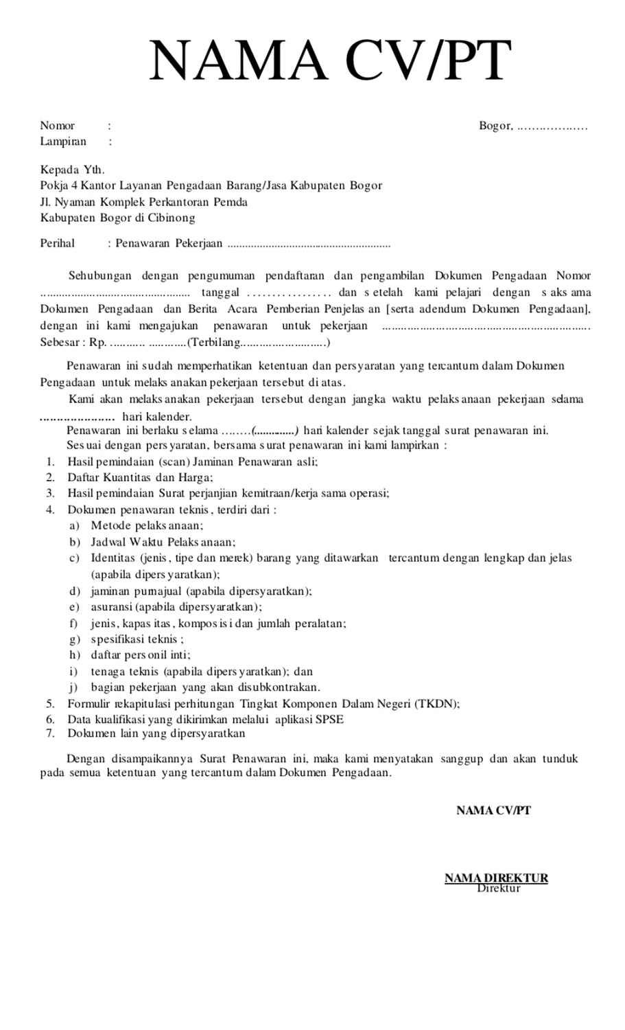 Detail Contoh Surat Tender Projek Nomer 4