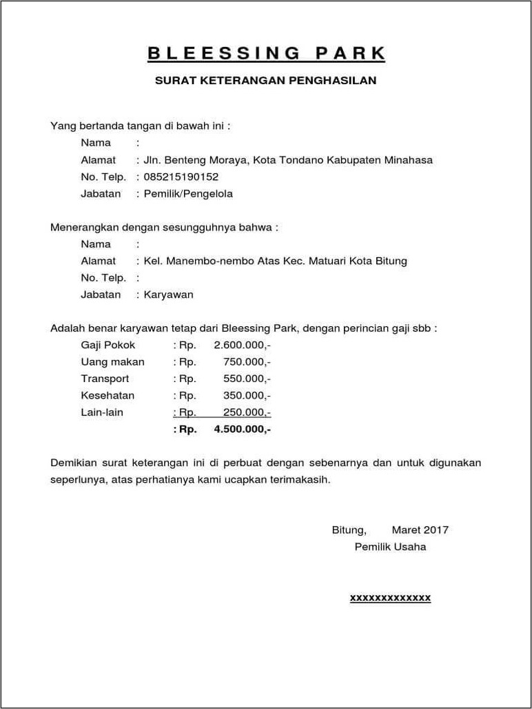 Detail Contoh Surat Tidak Bekerja Nomer 44