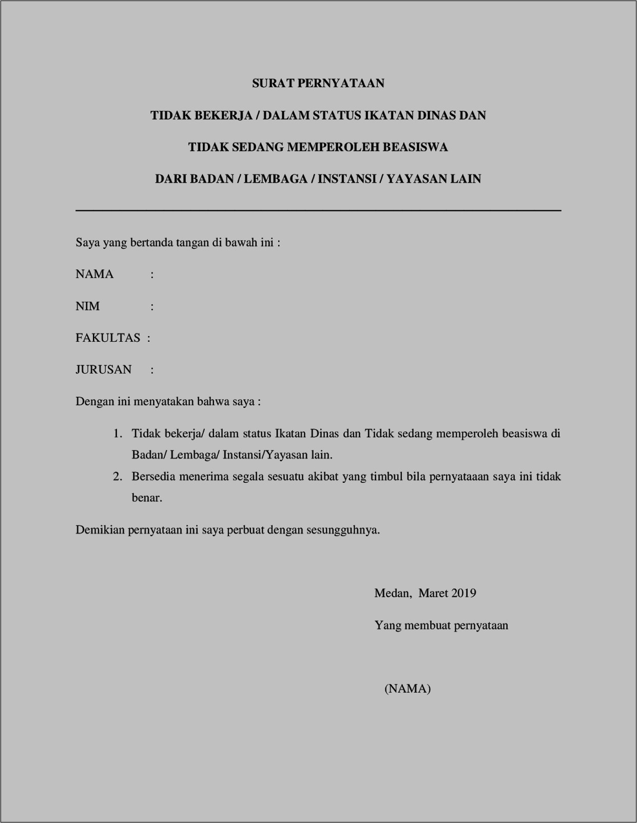 Detail Contoh Surat Tidak Bekerja Nomer 47