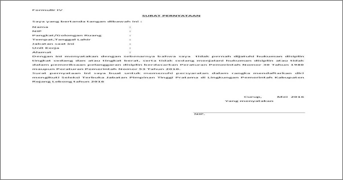 Detail Contoh Surat Tidak Sedang Menjalani Hukuman Disiplin Nomer 23