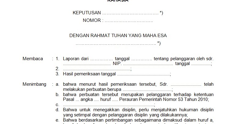 Detail Contoh Surat Tidak Sedang Menjalani Hukuman Disiplin Nomer 26