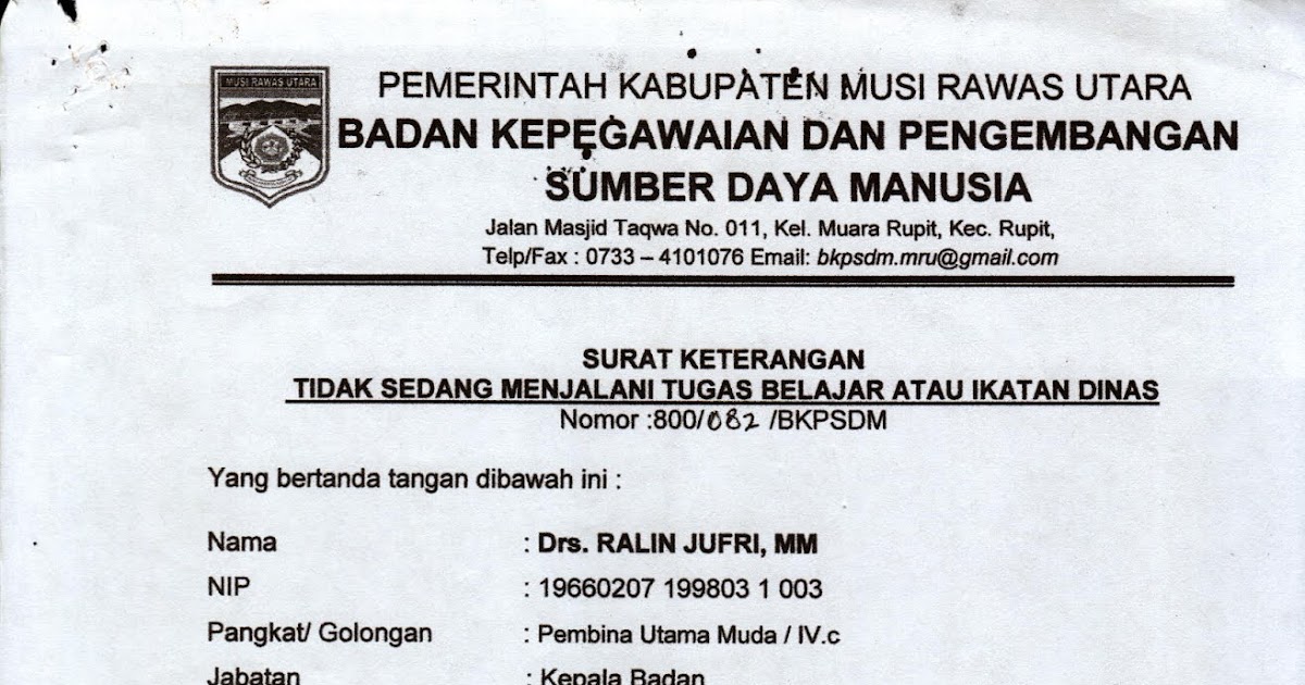 Detail Contoh Surat Tidak Sedang Menjalani Hukuman Disiplin Nomer 27